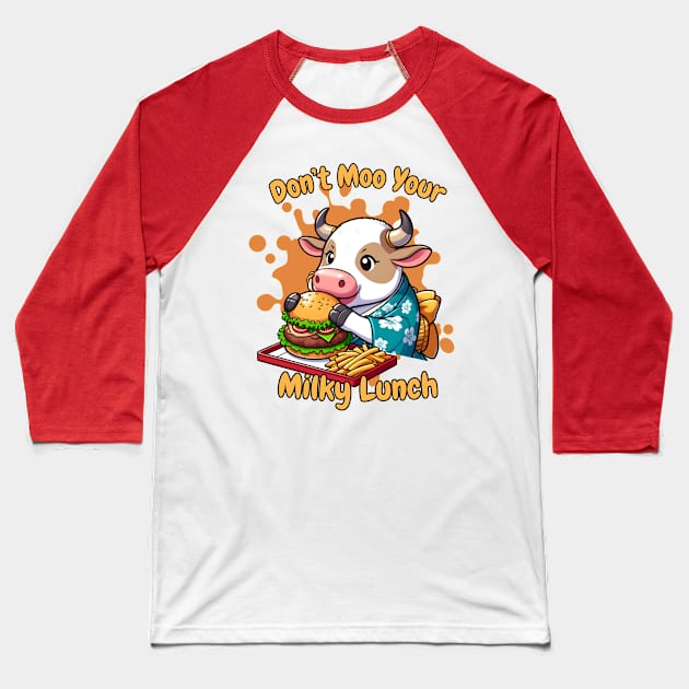 BLT cow Baseball T-Shirt by Japanese Fever